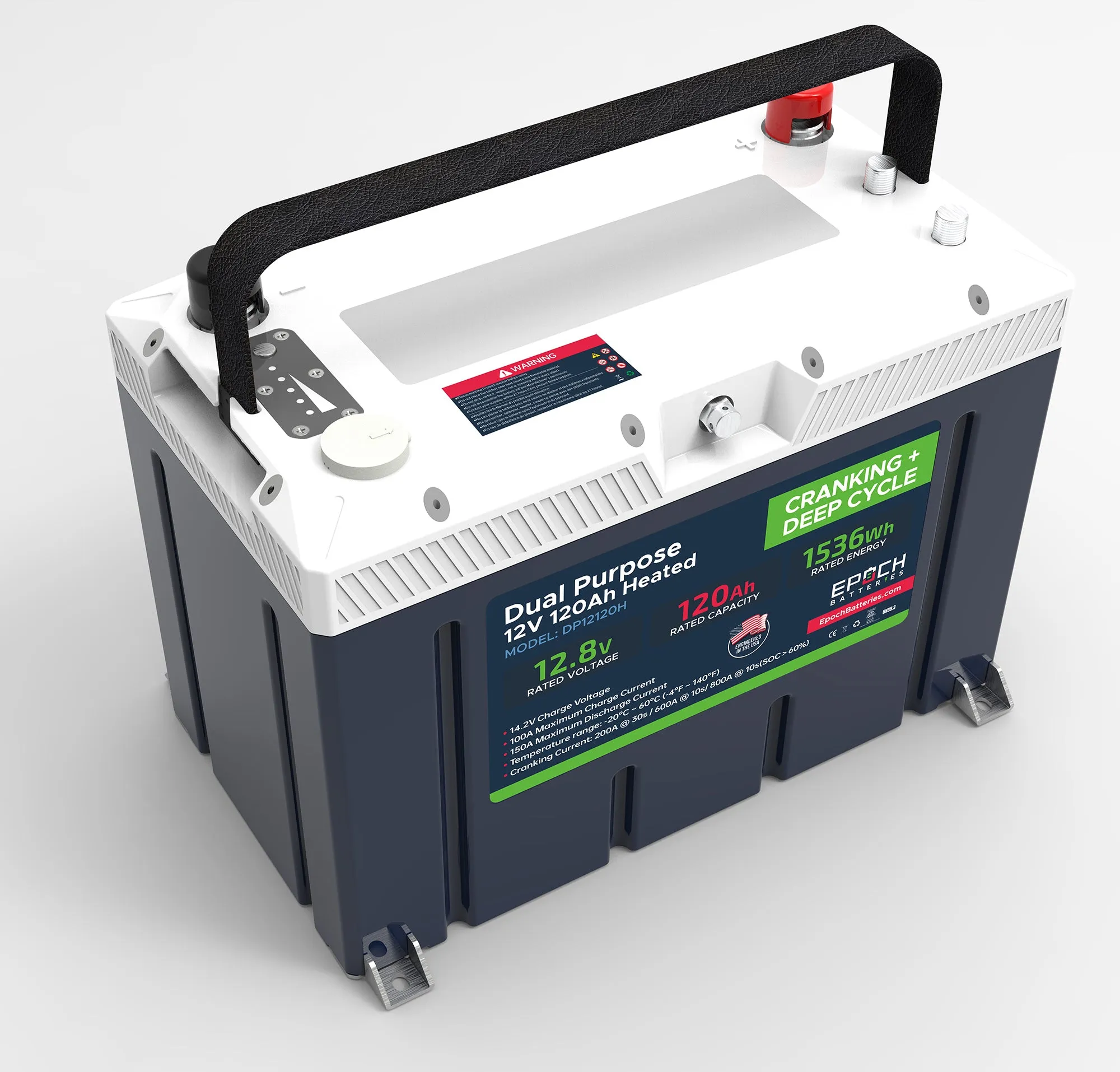 12V 120Ah Pro Series - LiFePO4 Cranking & Deep Cycle Lithium Battery (Dual Purpose)