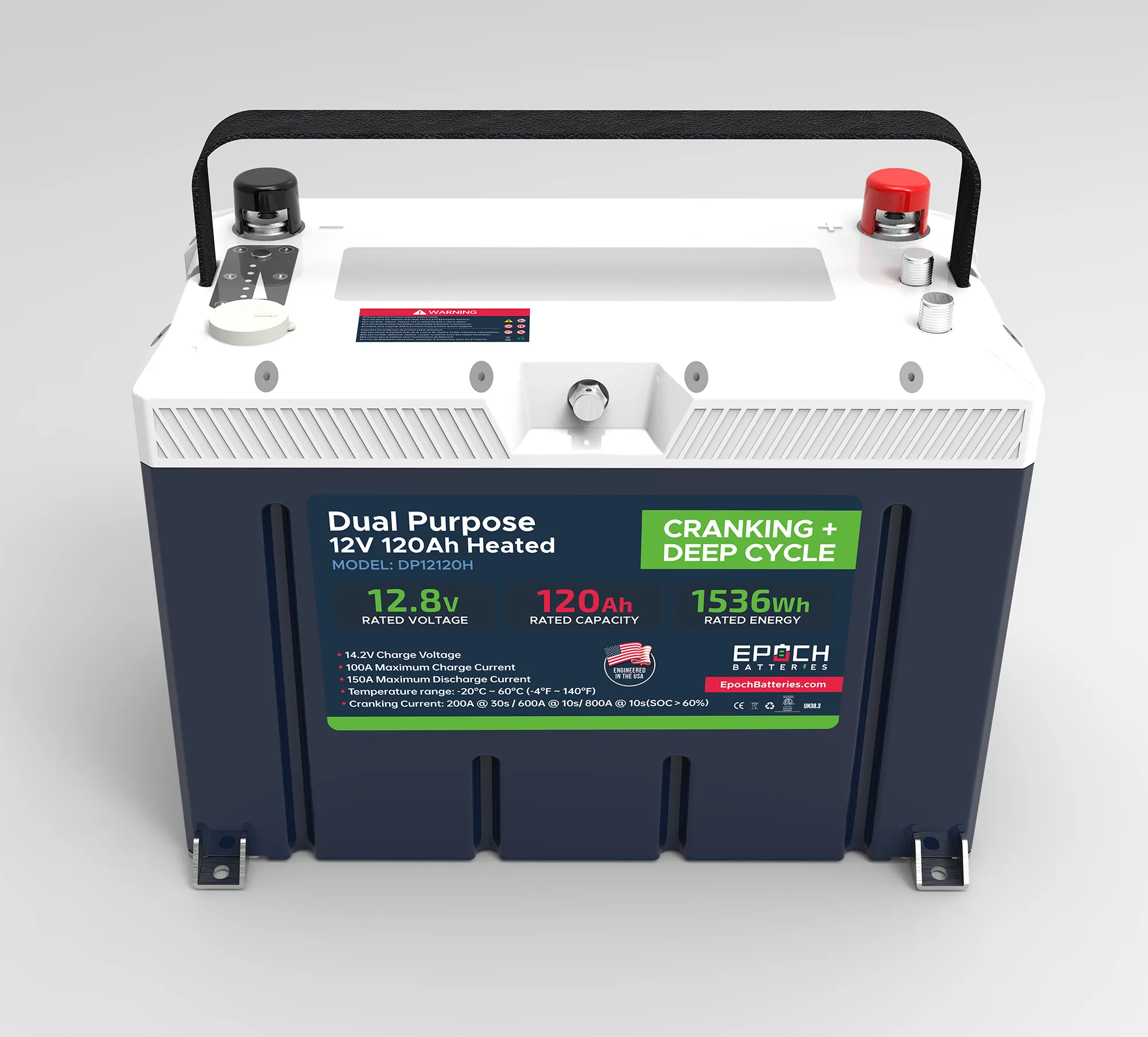 12V 120Ah Pro Series - LiFePO4 Cranking & Deep Cycle Lithium Battery (Dual Purpose)
