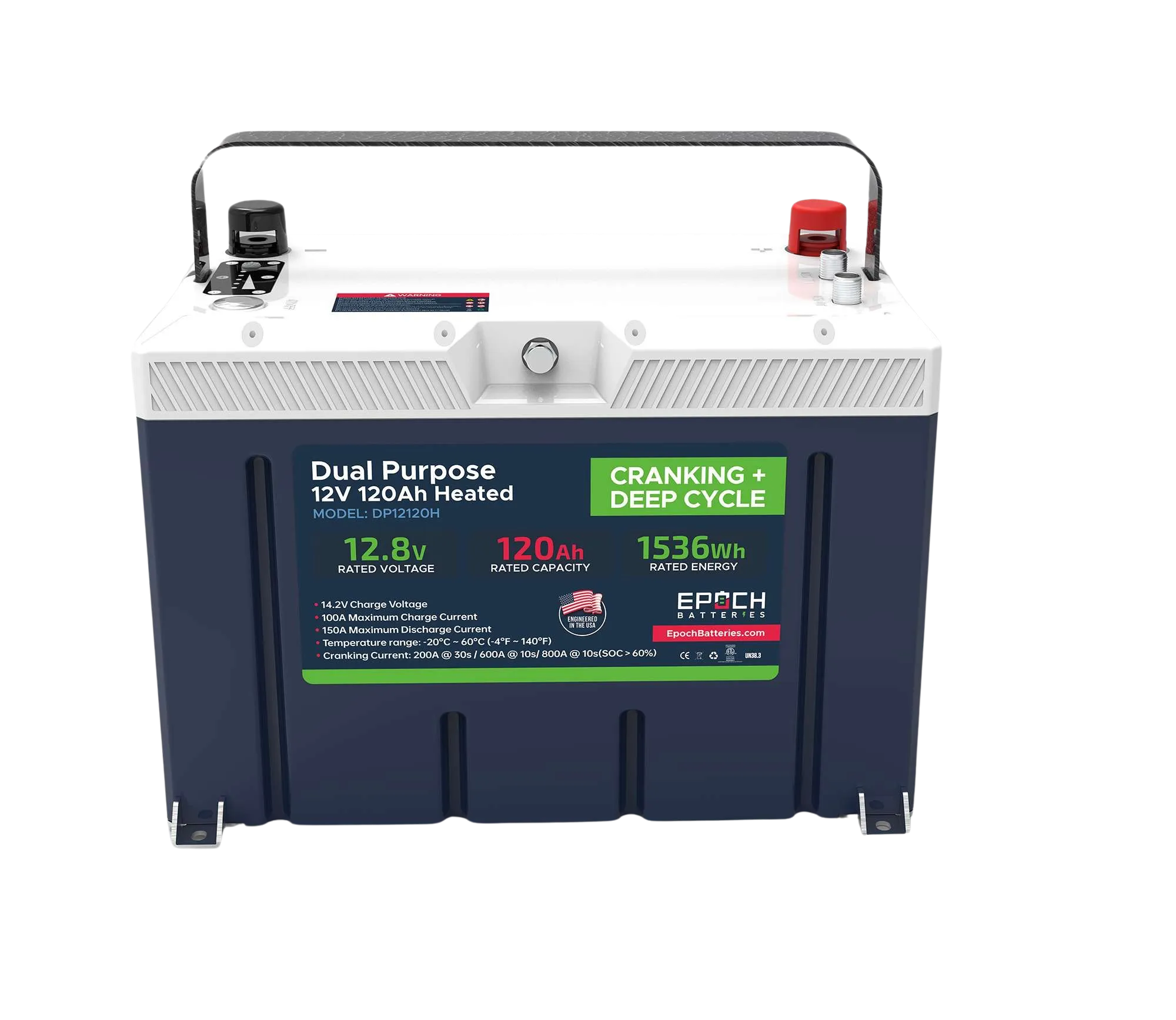 12V 120Ah Pro Series - LiFePO4 Cranking & Deep Cycle Lithium Battery (Dual Purpose)