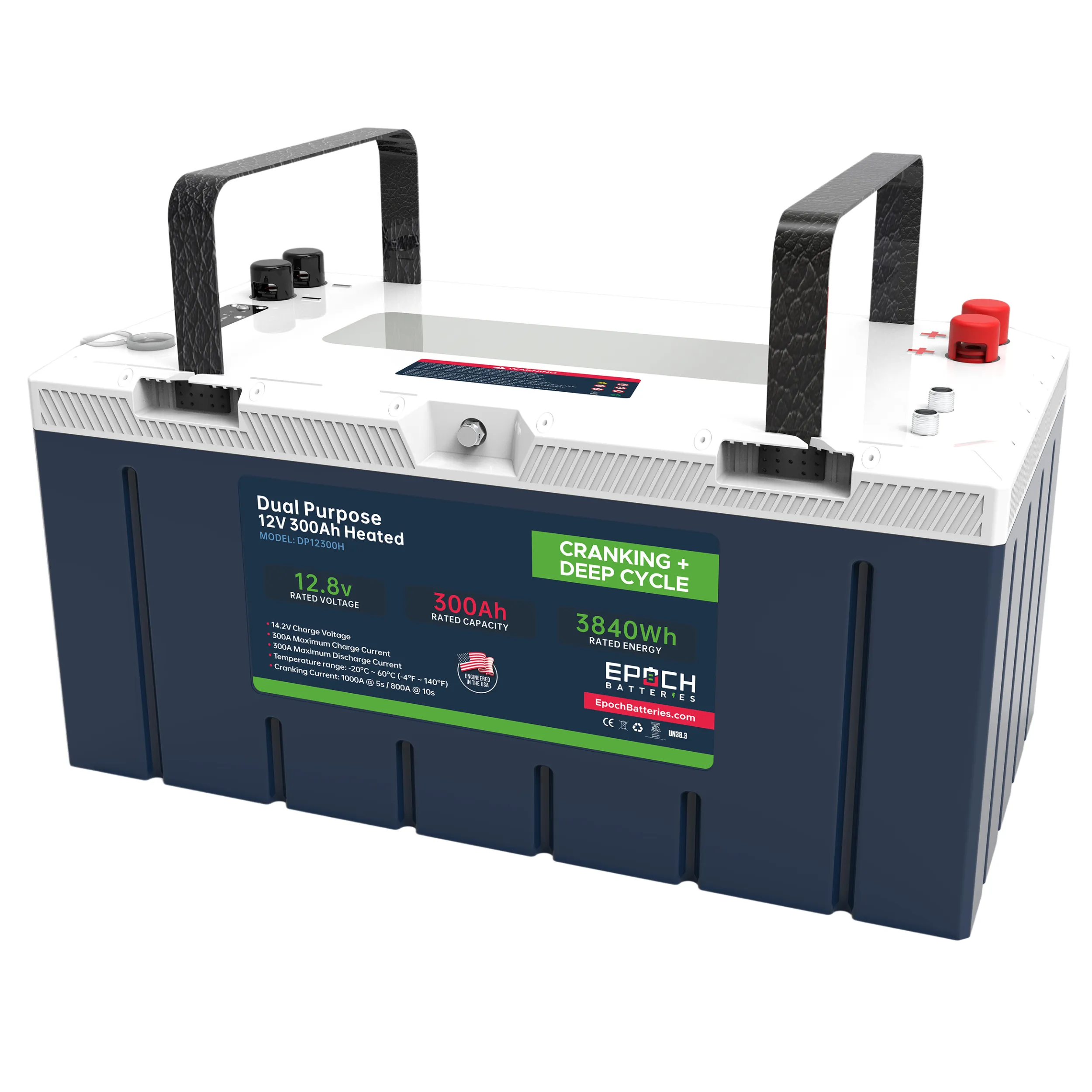 12V 300Ah Pro Series - LiFePO4 Cranking & Deep Cycle Lithium Battery (Dual Purpose)