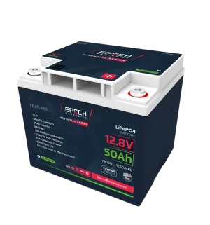 12V 50Ah Essential Series - Bluetooth LiFePO4 Battery
