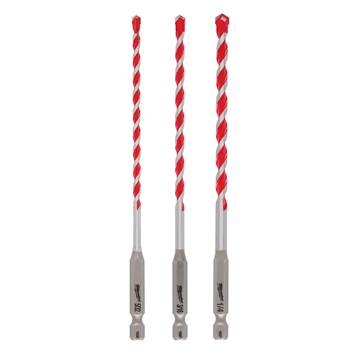 3pc. Shockwave Carbide Hammer Drill Bit Kit