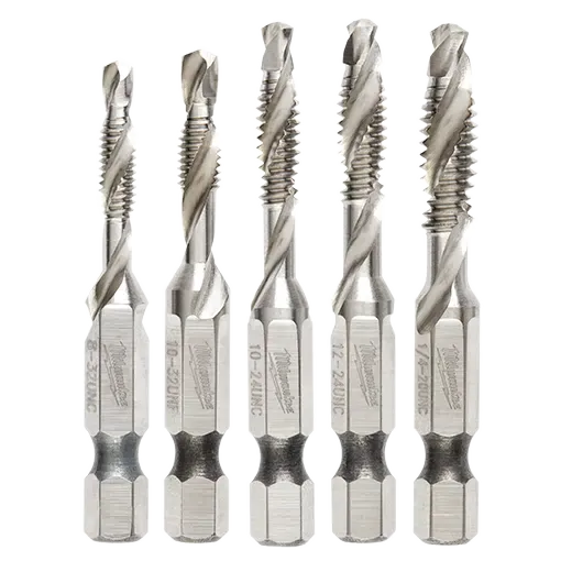 5 Pc Shockwave Impact Drill And Tap Bit Set