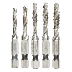 5 Pc Shockwave Impact Drill And Tap Bit Set