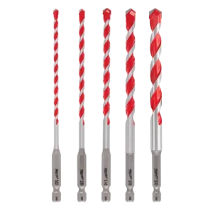 5pc. Shockwave Carbide Hammer Drill Bit Kit