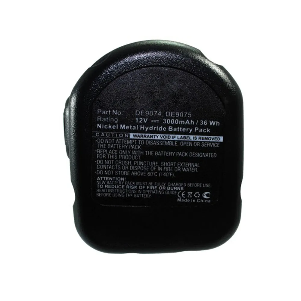 Batteries N Accessories BNA-WB-H10993 Power Tool Battery - Ni-MH, 12V, 3000mAh, Ultra High Capacity - Replacement for DeWalt DC9071 Battery
