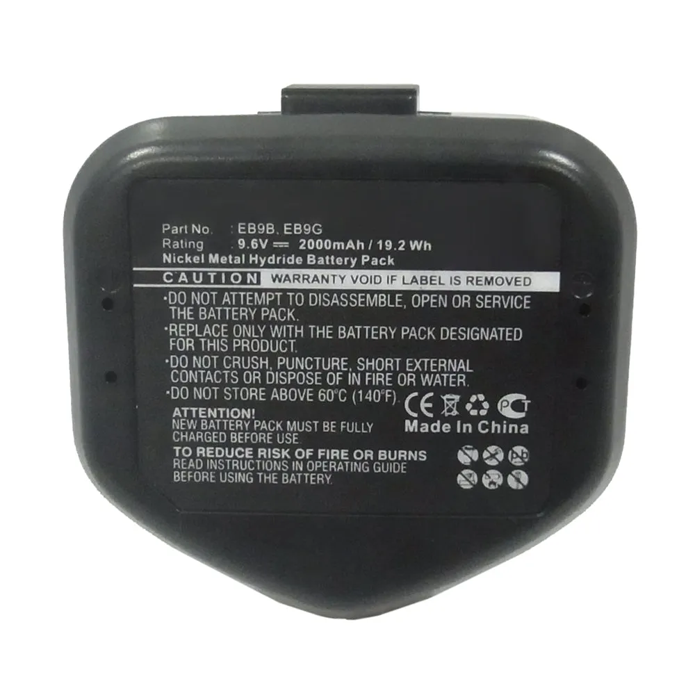 Batteries N Accessories BNA-WB-H11906 Power Tool Battery - Ni-MH, 9.6V, 2000mAh, Ultra High Capacity - Replacement for Hitachi EB9B Battery