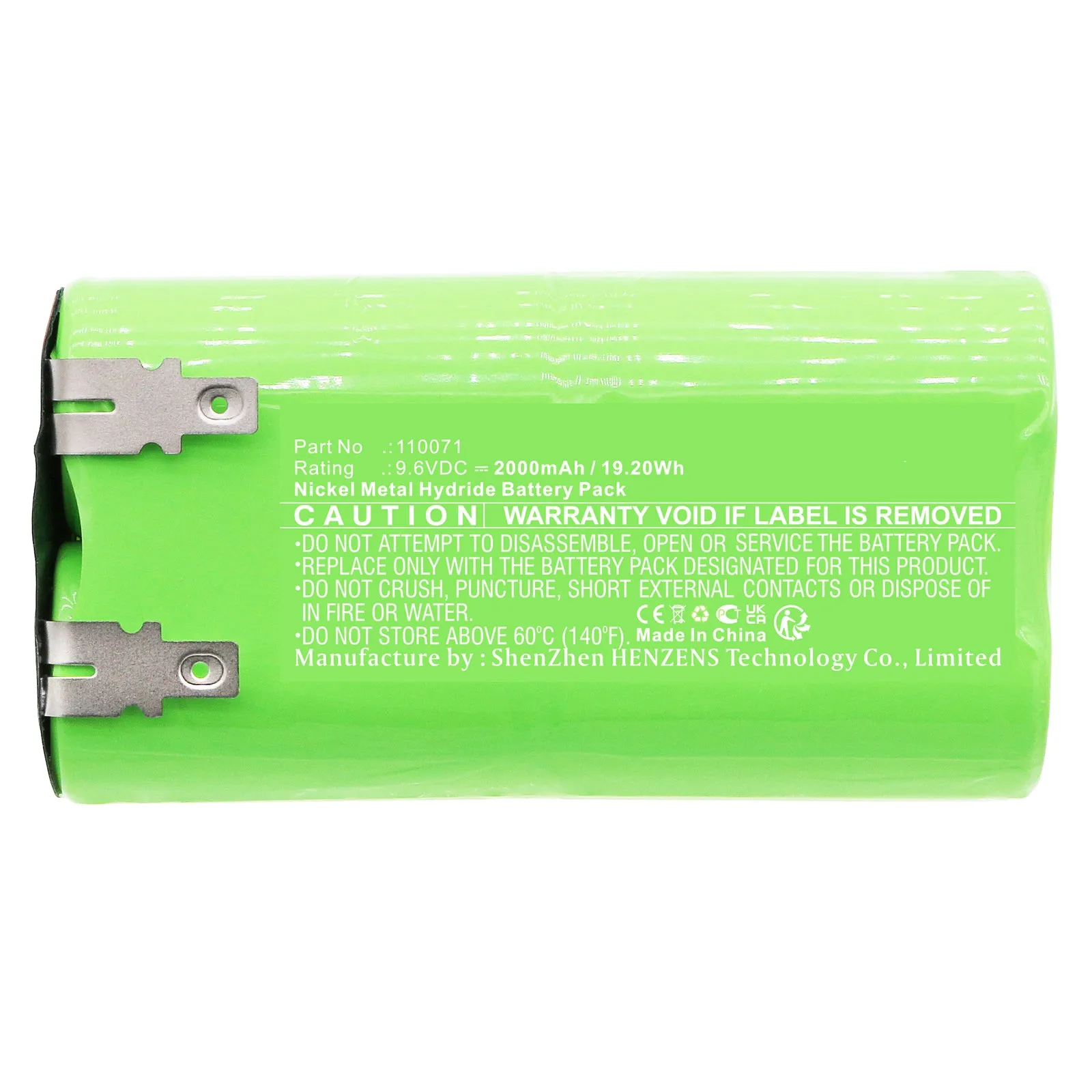 Batteries N Accessories BNA-WB-H18083 Medical Battery - Ni-MH, 9.6V, 2000mAh, Ultra High Capacity - Replacement for Schiller 110071 Battery
