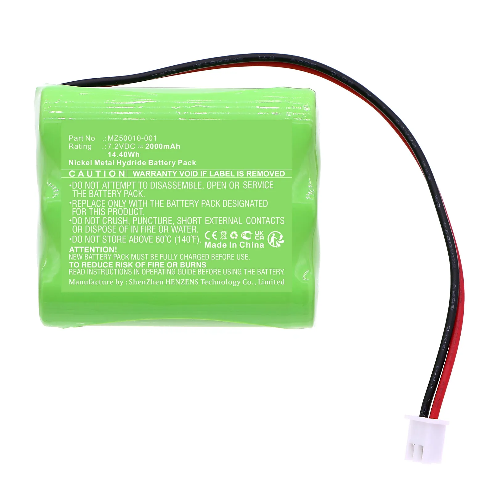 Batteries N Accessories BNA-WB-H18809 Medical Battery - Ni-MH, 7.2V, 2000mAh, Ultra High Capacity - Replacement for ADE MZ50010-001 Battery