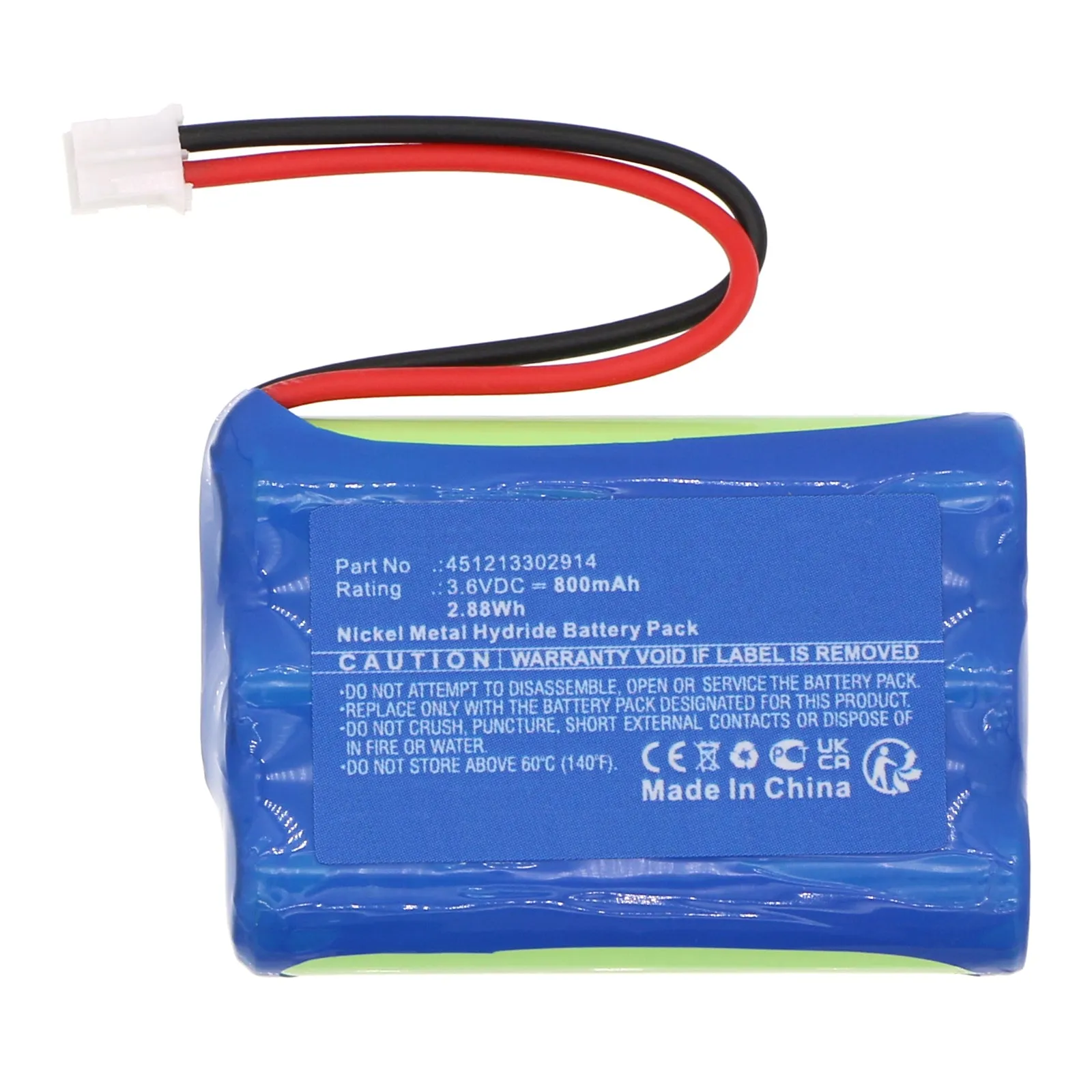 Batteries N Accessories BNA-WB-H19765 Medical Battery - Ni-MH, 3.6V, 800mAh, Ultra High Capacity - Replacement for Philips 451213302914 Battery