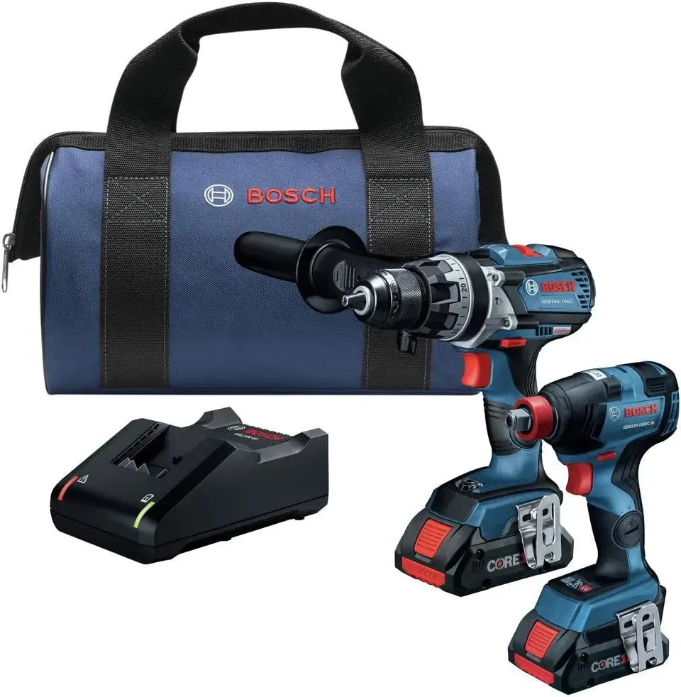 BOSCH GXL18V-224B25  -  18V PREMIUM BRUSHLESS IMPACT & HAMMER DRILL COMBO KIT