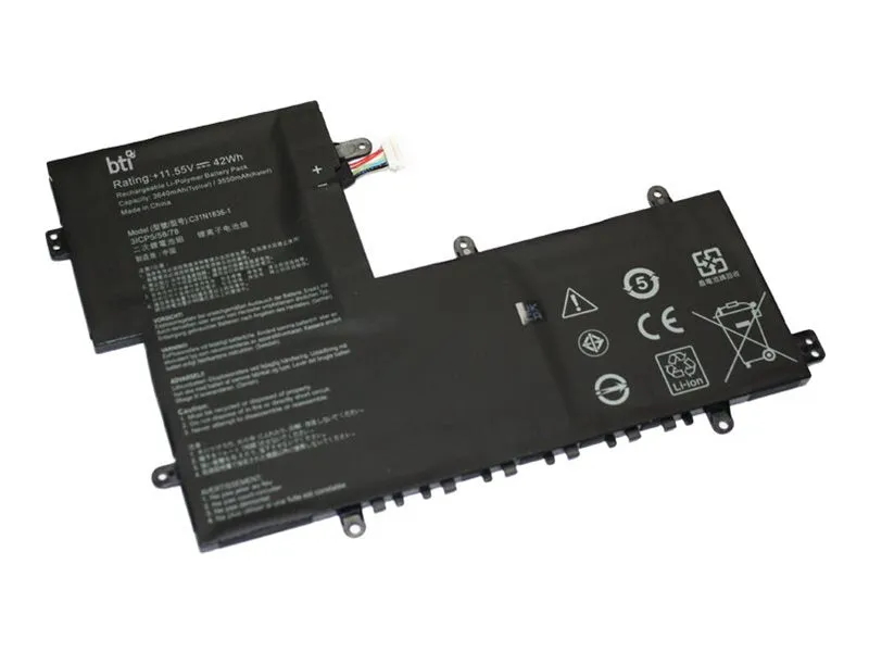 BTI - Notebook battery (equivalent to: ASUS C31N1836) - lithium ion - 3640 mAh - 42 Wh - for ASUS Chromebook C204MA; Chromebook C31N1836-BTI