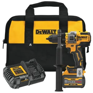 DEWALT DCD999T1-20V MAX* XTREME Pro Cordless Brushless 1/2 in 3-Speed Hammer Drill Kit (1) FLEXVOLT ADVANTAGE Lithium Ion Battery with Charger