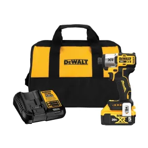 DEWALT DCF845P1-20V MAX* XTREME Cordless Brushless 1/4 in Impact Driver Drill Kit (1) Lithium Ion Battery with Charger