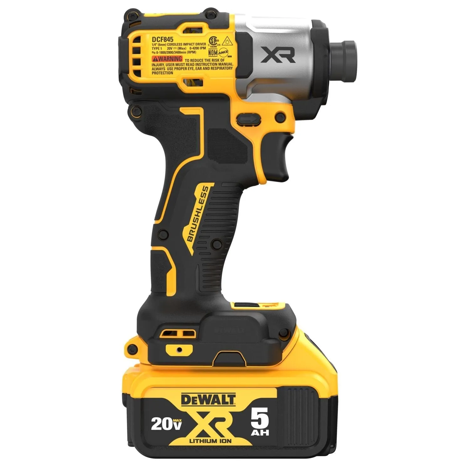 DEWALT DCF845P2 20V MAX* XR® 1/4" 3-Speed Impact Driver Kit - 2 Battery