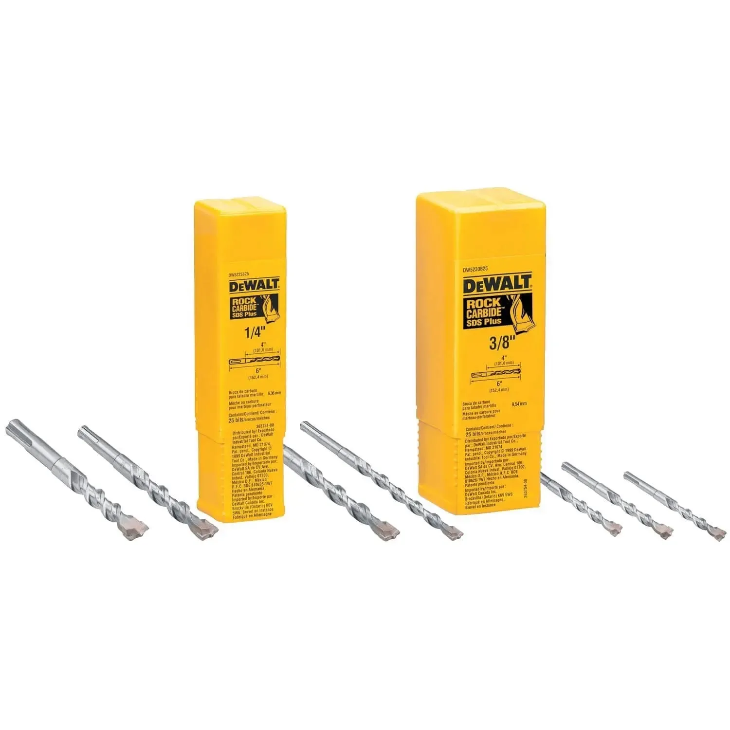 DEWALT DW5427B25-SDS  3/8" X 6" Oalb