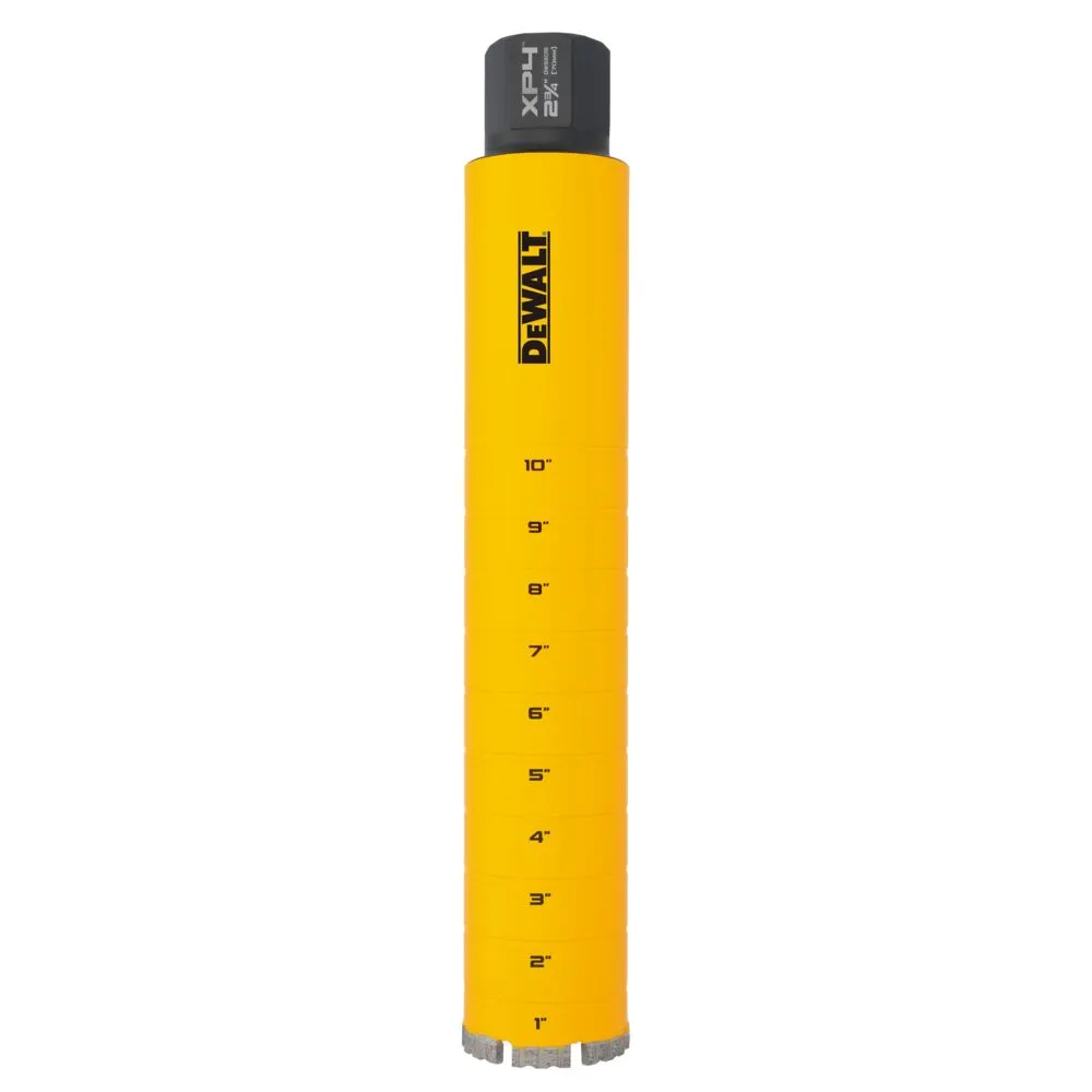 DeWALT DW55015 2-3/4" X 15" Cordless Diamond Core Bit w/ Recessed Grooves