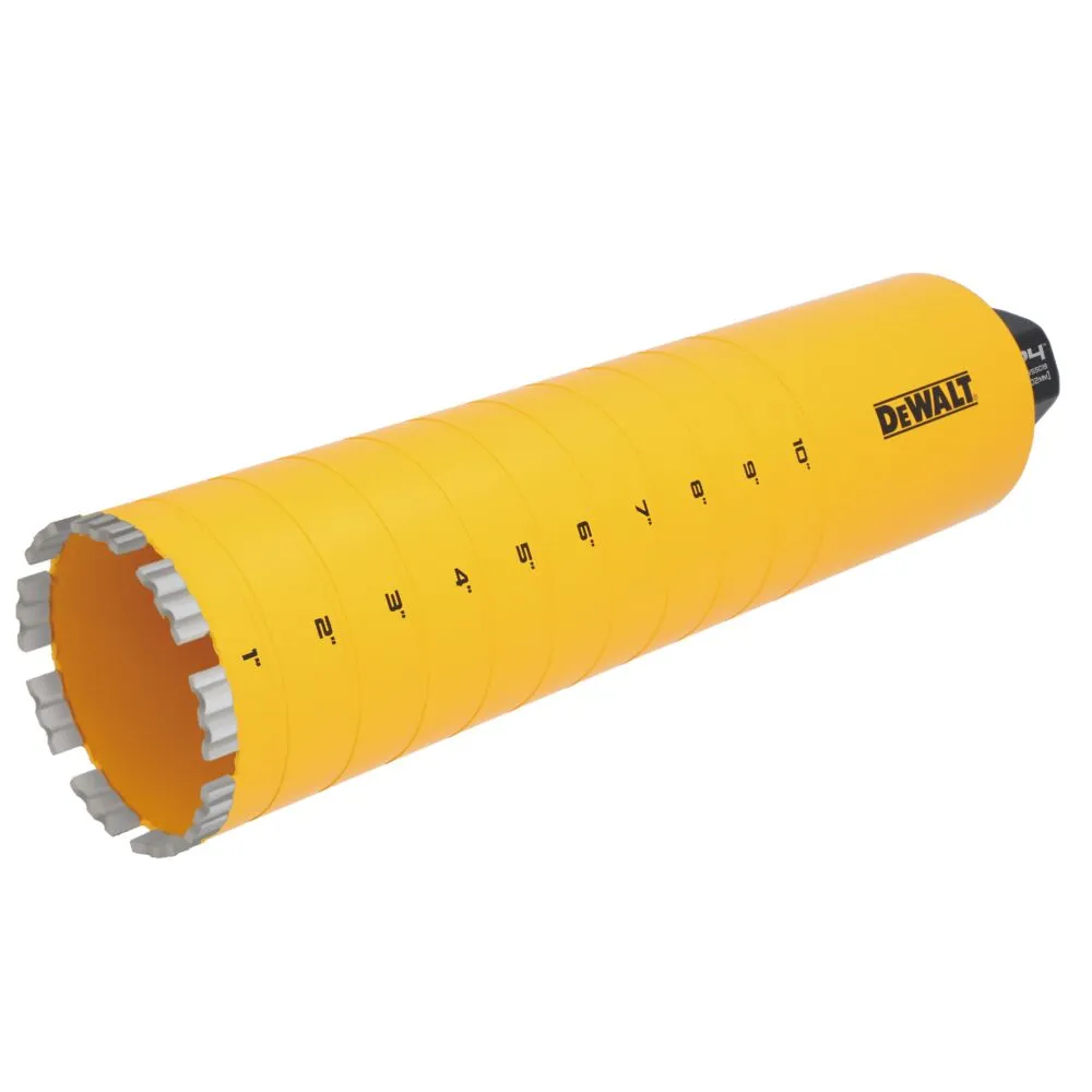DeWALT DW55019 4" X 15" Cordless Diamond Core Bit w/ Recessed Grooves
