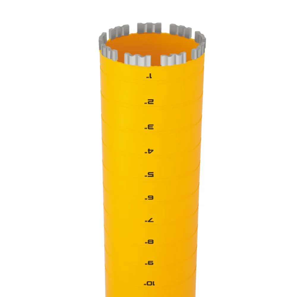 DeWALT DW55019 4" X 15" Cordless Diamond Core Bit w/ Recessed Grooves