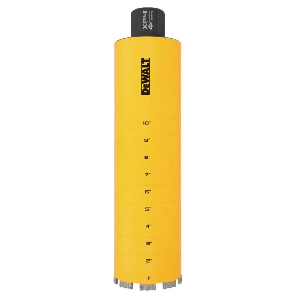 DeWALT DW55020 4-1/4" X 15" Cordless Diamond Core Bit w/ Recessed Grooves