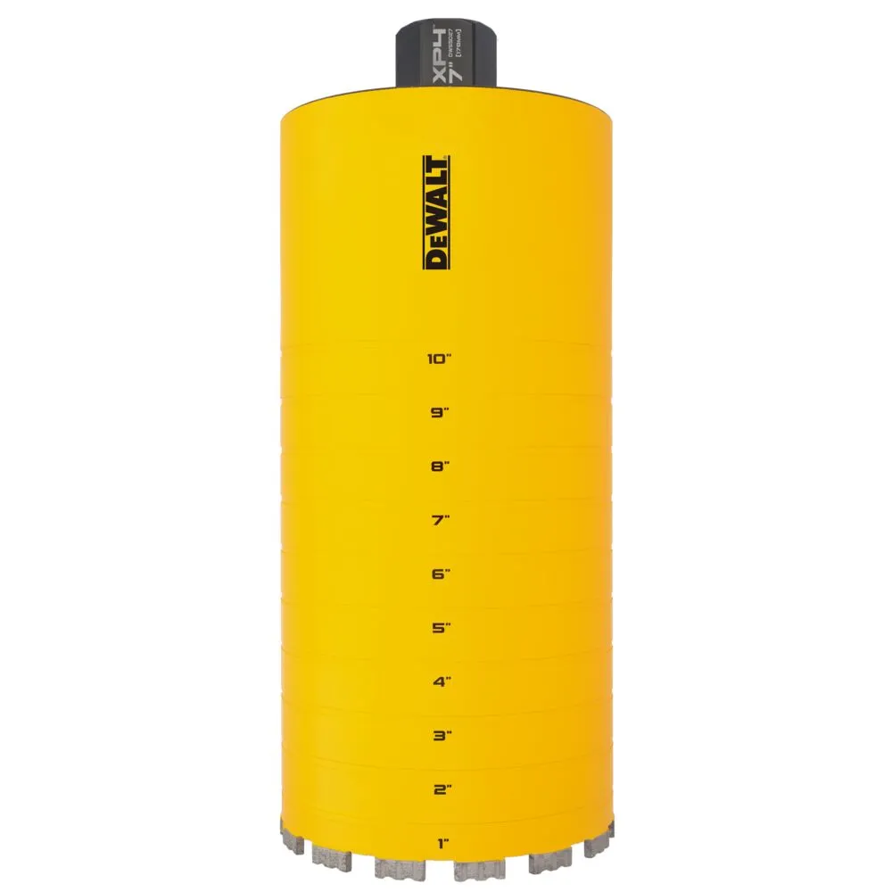 DeWALT DW55027 7" X 15" Cordless Diamond Core Bit w/ Recessed Grooves