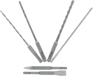 DIABLO DMAPL9930-S6 - 6pc SDS-Plus Rebar Demon™ 4-Cutter Full Carbide Head Hammer Drill Bit & Chisel Set