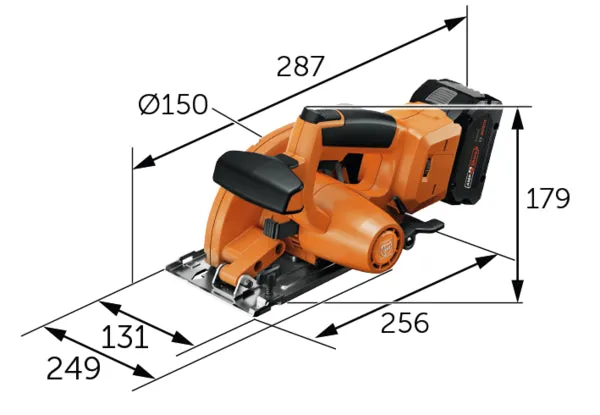 Fein 71360462090 F-IRON Cut 57 AS 18V 6" Cordless Metal Circular Saw