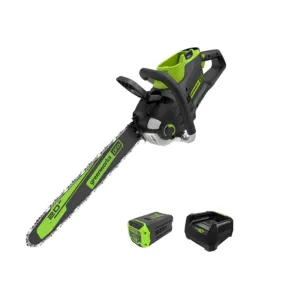 greenworks CS60L810 60V 20" Cordless Battery Chainsaw w/ 8.0Ah Battery & Rapid Charger