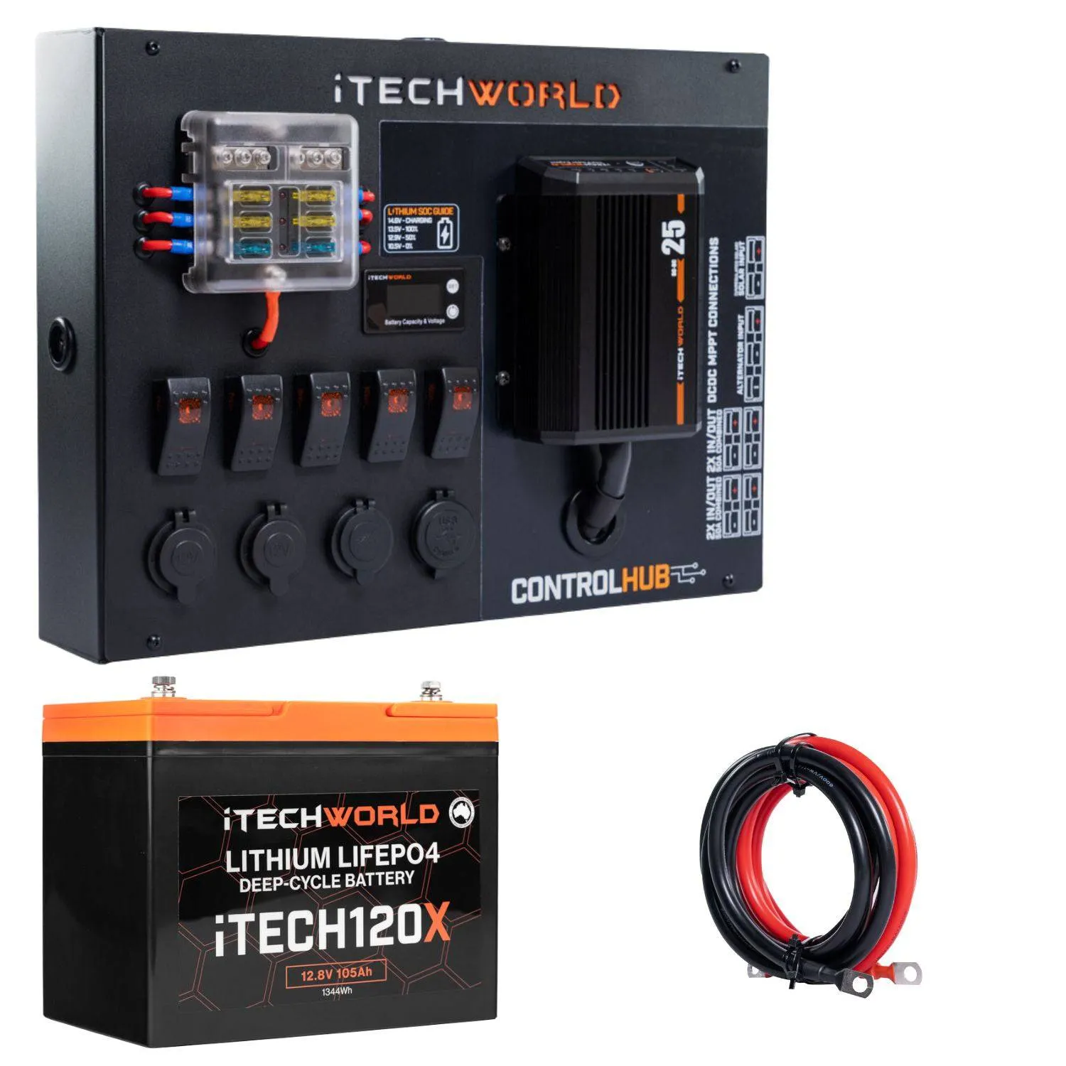 iTECH120X and Control Hub with iTECHDCDC40/25 | Lithium 4WD Kit | 105Ah