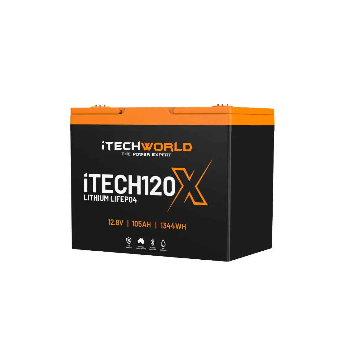 iTECH120X | Deep Cycle Lithium Battery | with Bluetooth LiFePO4 105Ah