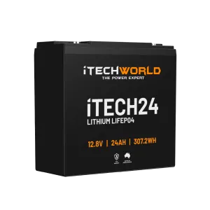 iTECH24 | Deep Cycle Lithium Battery | LiFePO4 24Ah