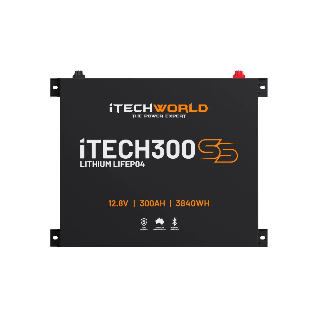 iTECH300SS | Super Slim Deep Cycle Lithium Battery | with Bluetooth LiFePO4 300Ah