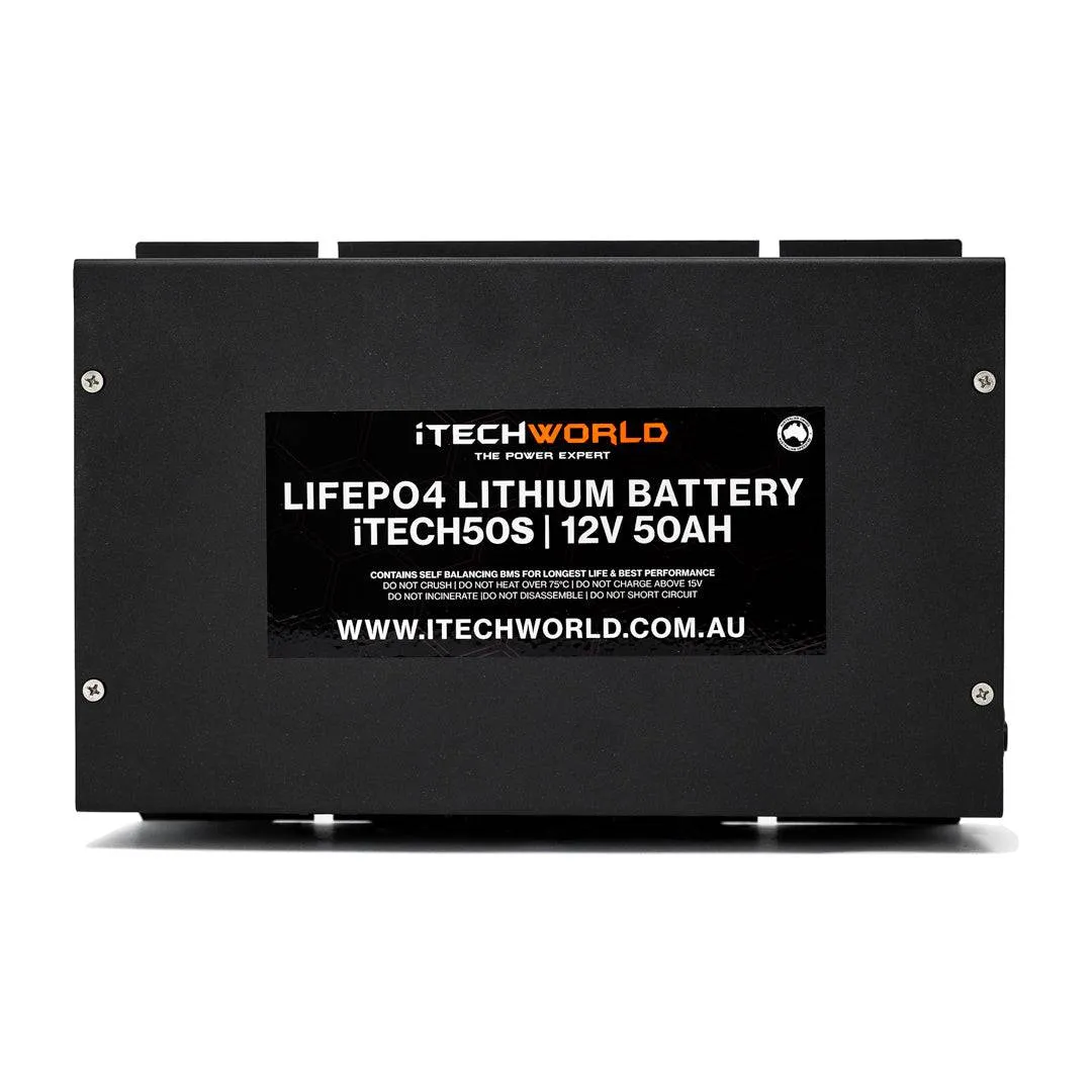 iTECH50S | Deep Cycle Lithium Slim Battery | LiFePO4 50Ah