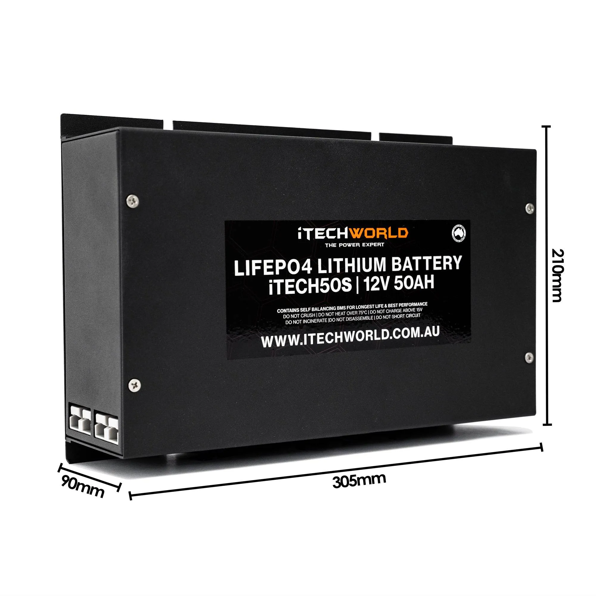 iTECH50S | Deep Cycle Lithium Slim Battery | LiFePO4 50Ah