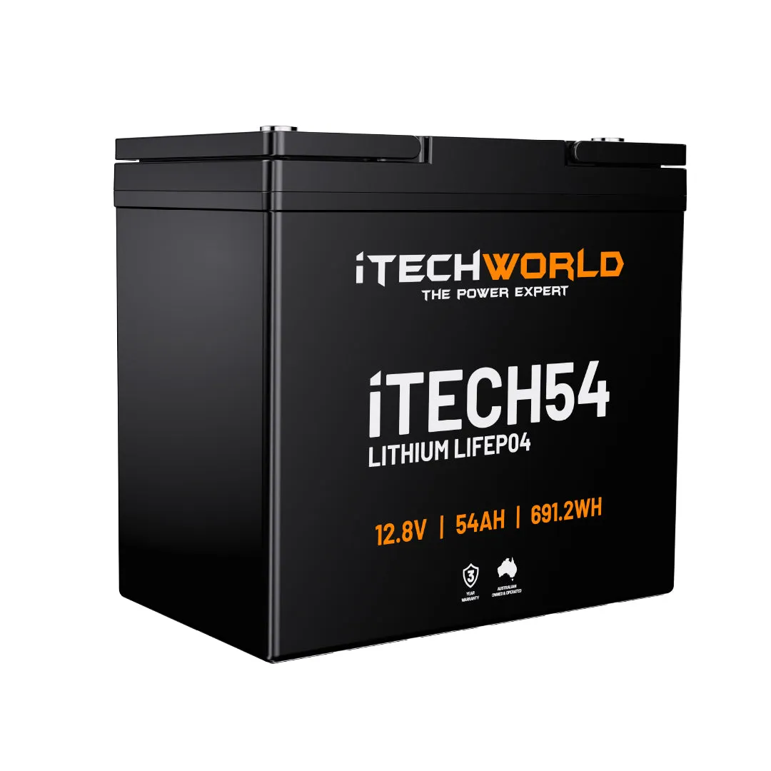 iTECH54 | Deep Cycle Lithium Battery | LiFePO4 54Ah