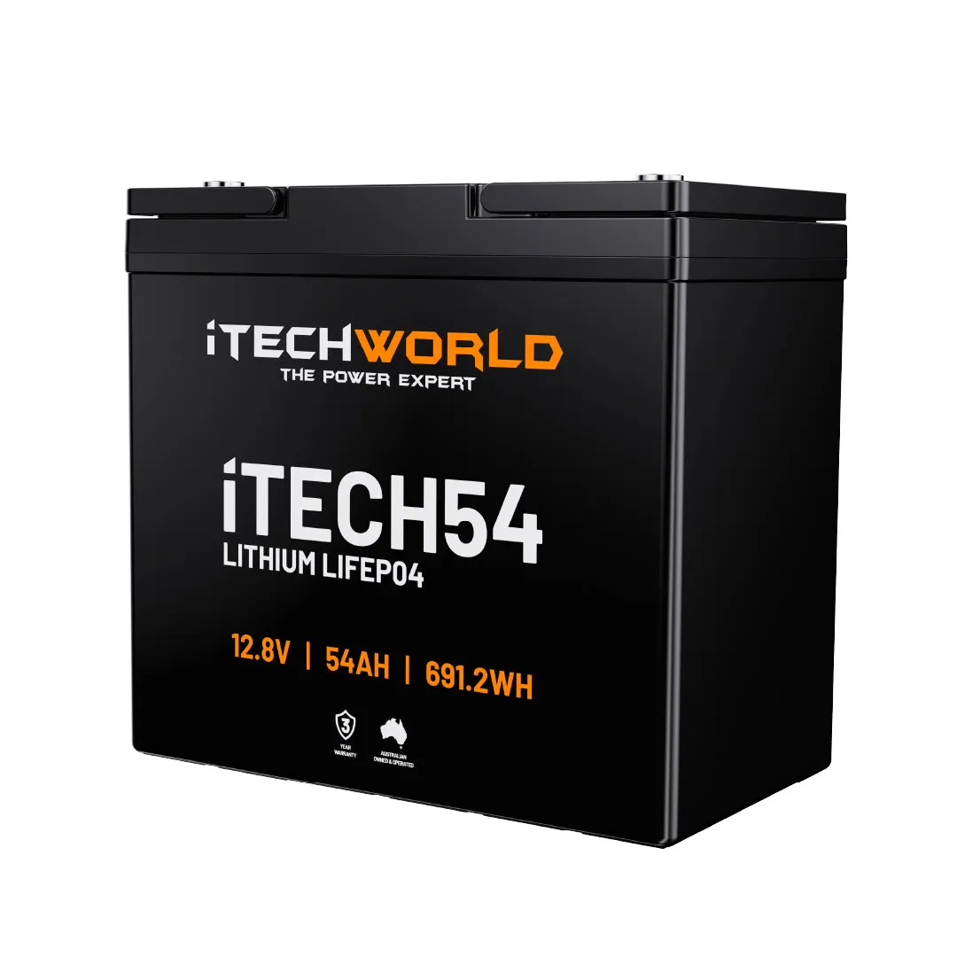 iTECH54 | Deep Cycle Lithium Battery | LiFePO4 54Ah