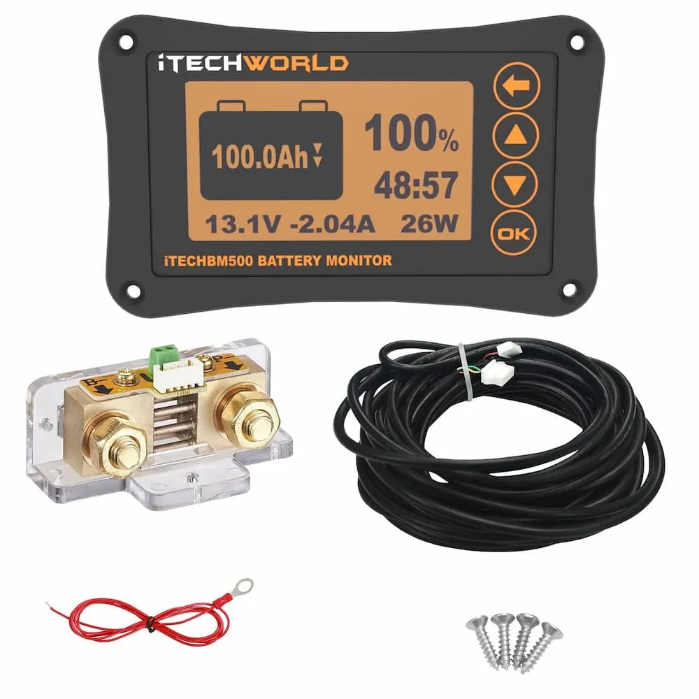 iTECHBM500 | Battery Monitor with Shunt | 500A