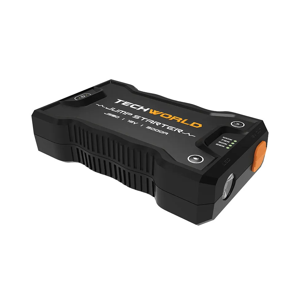 JS80 | Lithium Jump Starter and Backup Power Bank with Heavy-Duty Case | 3000A