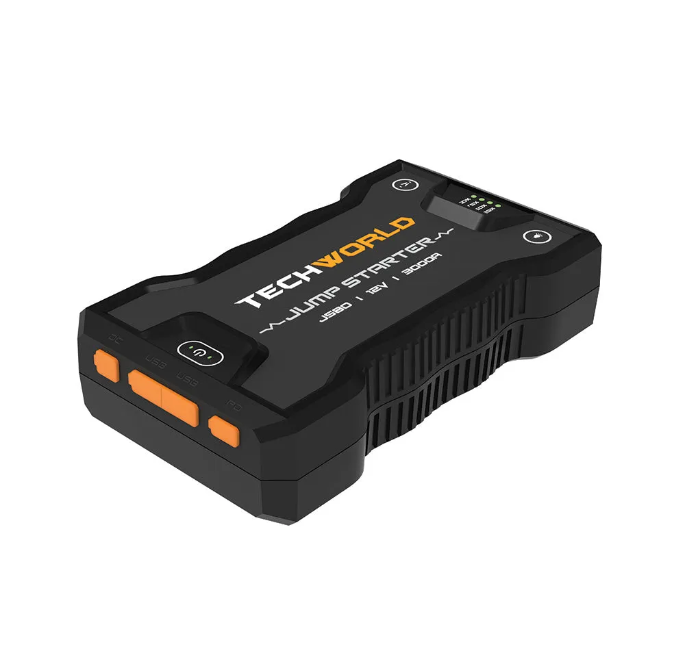 JS80 | Lithium Jump Starter and Backup Power Bank with Heavy-Duty Case | 3000A