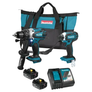Makita 18V LXT 2 Tool Combo Kit, 4.0Ah x2 - DLX2145MX