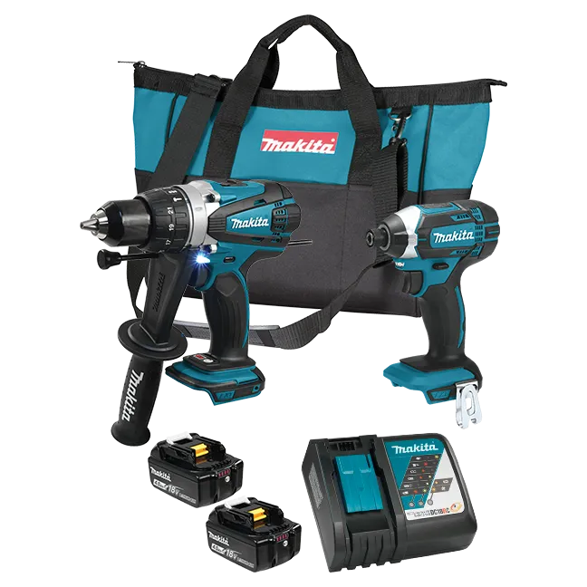 Makita 18V LXT 2 Tool Combo Kit, 4.0Ah x2 - DLX2145MX
