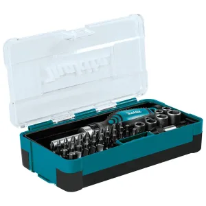 Makita B-50289 Durable Multi Assorted Fastening Ratchet and Bit Set - 47pc