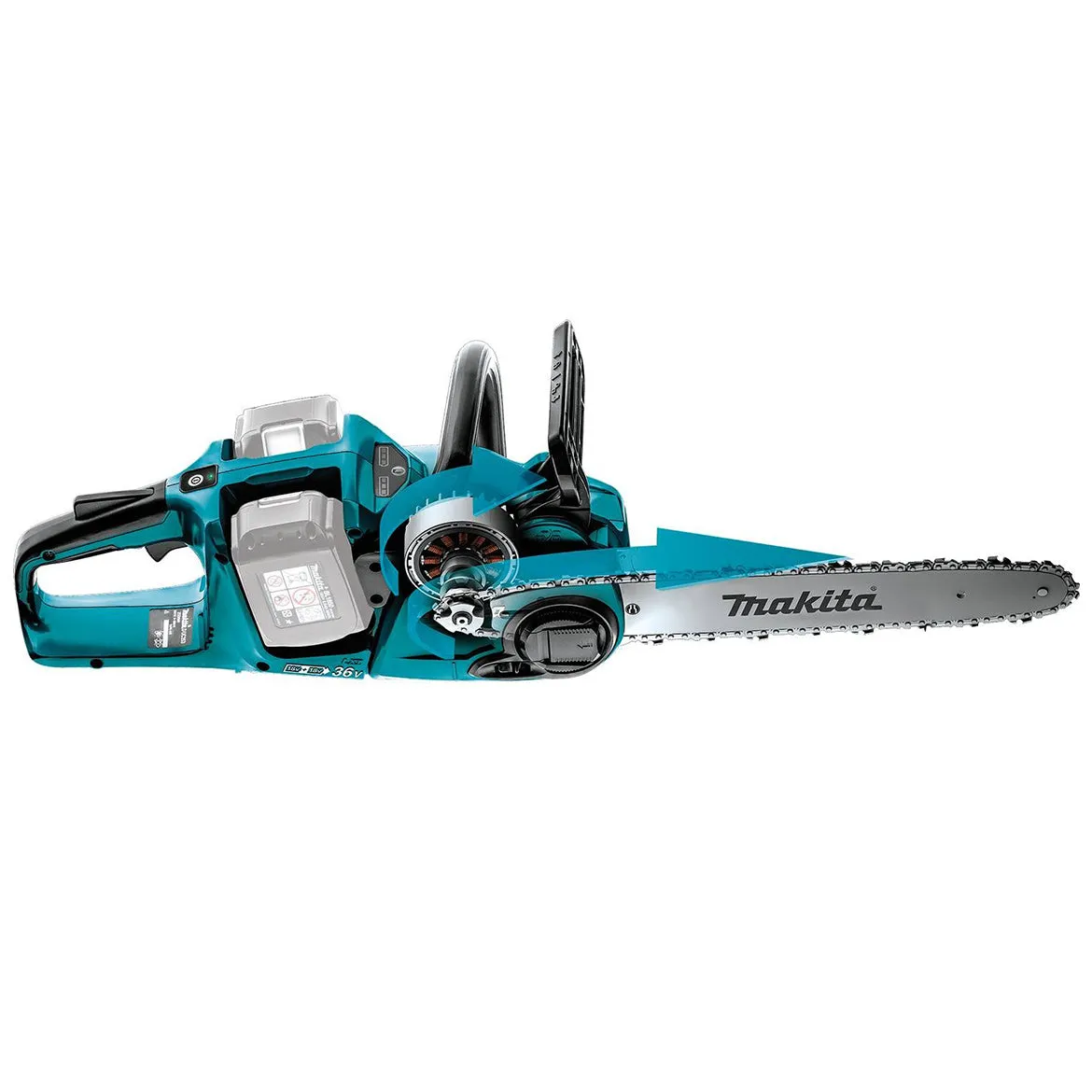 Makita X2 XCU04Z 36-Volt LXT 16-Inch Brushless Cordless Chainsaw - Bare Tool
