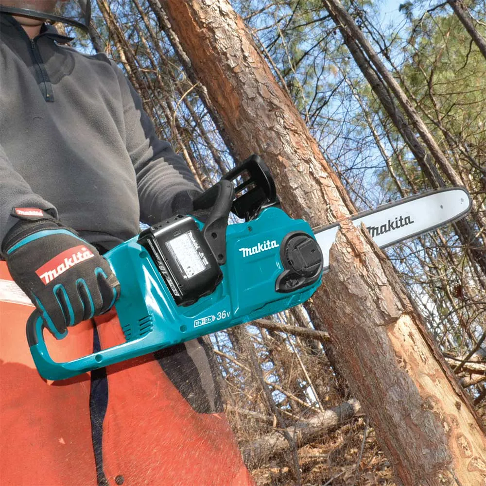 Makita XCU04PT1 18V X2 36V 16" Cordless Brushless Chainsaw Kit w/ 4 Batteries