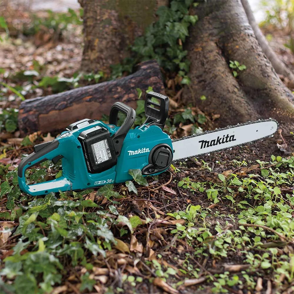 Makita XCU04PT1 18V X2 36V 16" Cordless Brushless Chainsaw Kit w/ 4 Batteries
