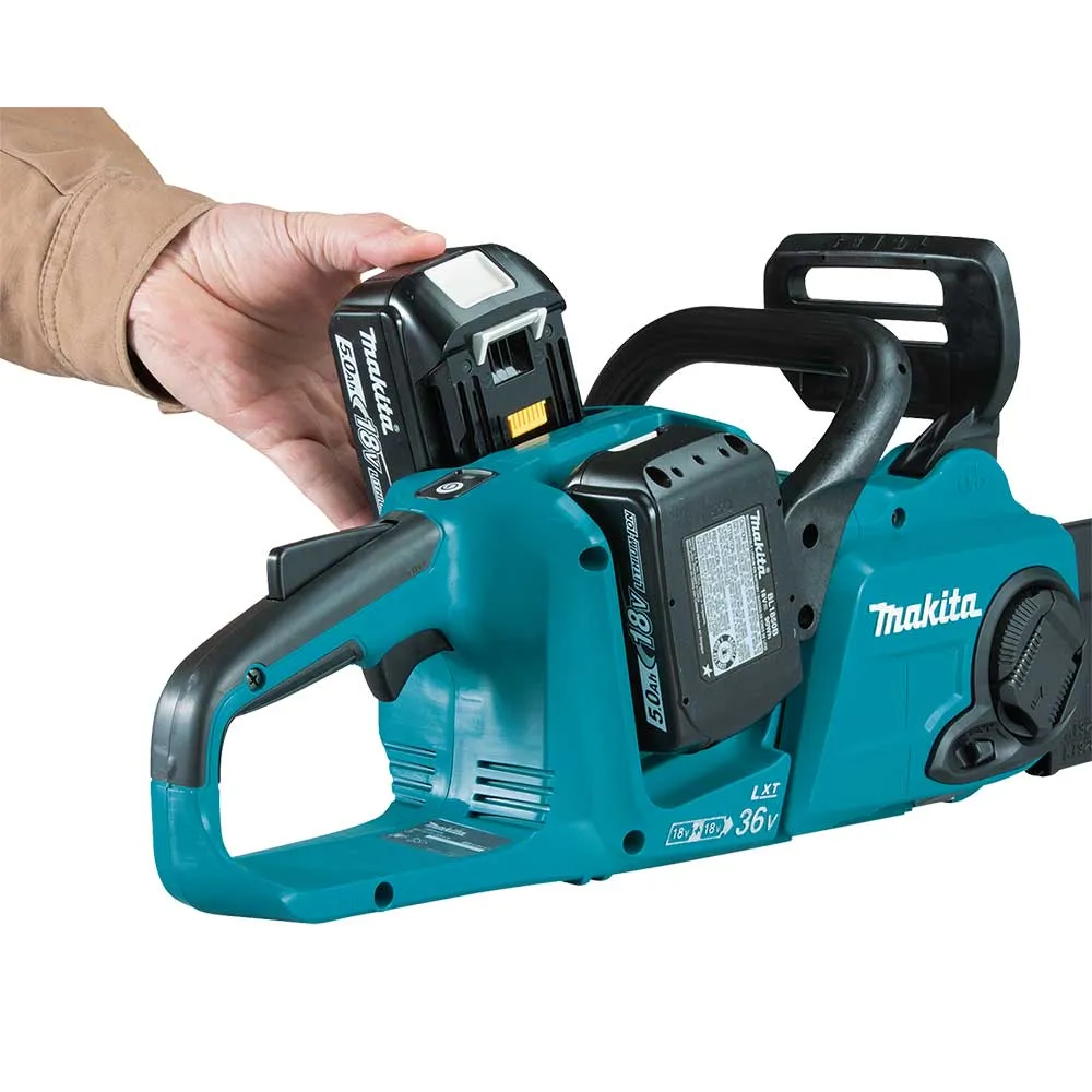 Makita XCU04PT1 18V X2 36V 16" Cordless Brushless Chainsaw Kit w/ 4 Batteries