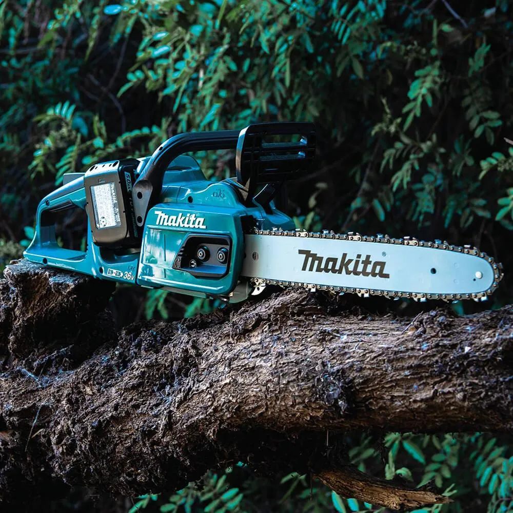 Makita XCU07PT 36 Volt X2 14 Inch 5.0Ah Cordless Chainsaw Kit w/ 2 Batteries
