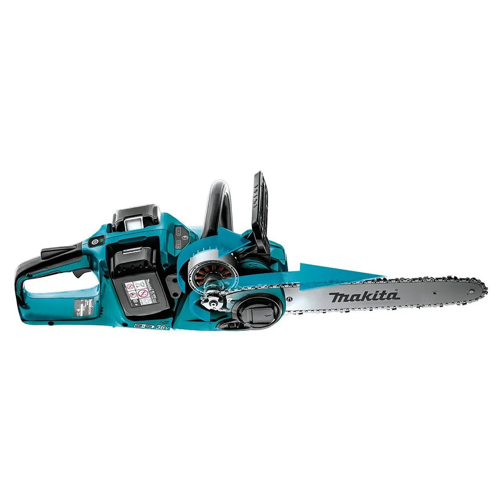 Makita XCU07PT 36 Volt X2 14 Inch 5.0Ah Cordless Chainsaw Kit w/ 2 Batteries