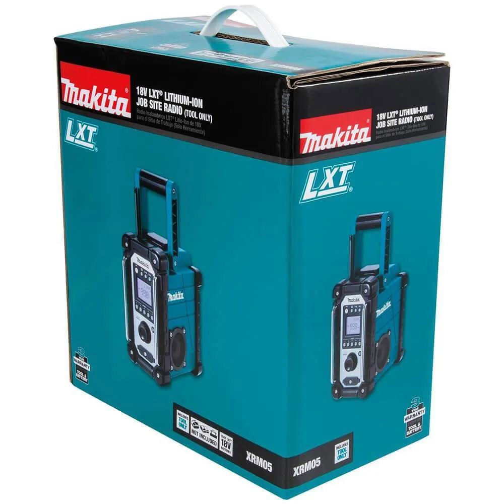 Makita XRM05 18-Volt LXT Lithium-Ion Cordless Job Site Radio - Bare Tool