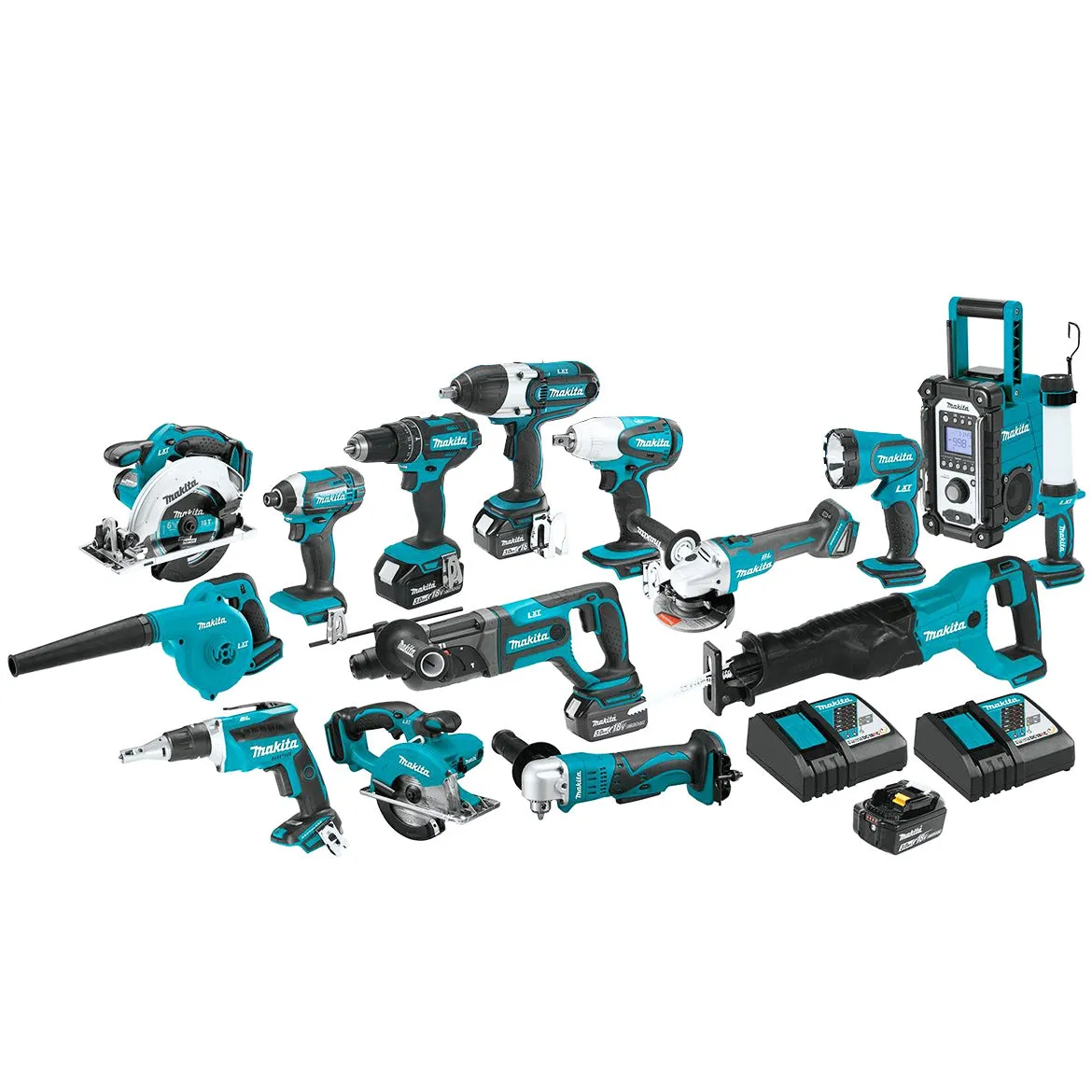 Makita XT1501 18-Volt 3.0Ah 15-Piece Lithium-Ion Power Tool Cordless Combo Kit